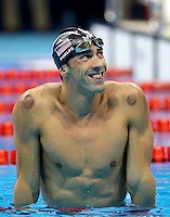 Michael Phelps smiling in pool