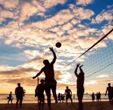Volleyball Beach Scene